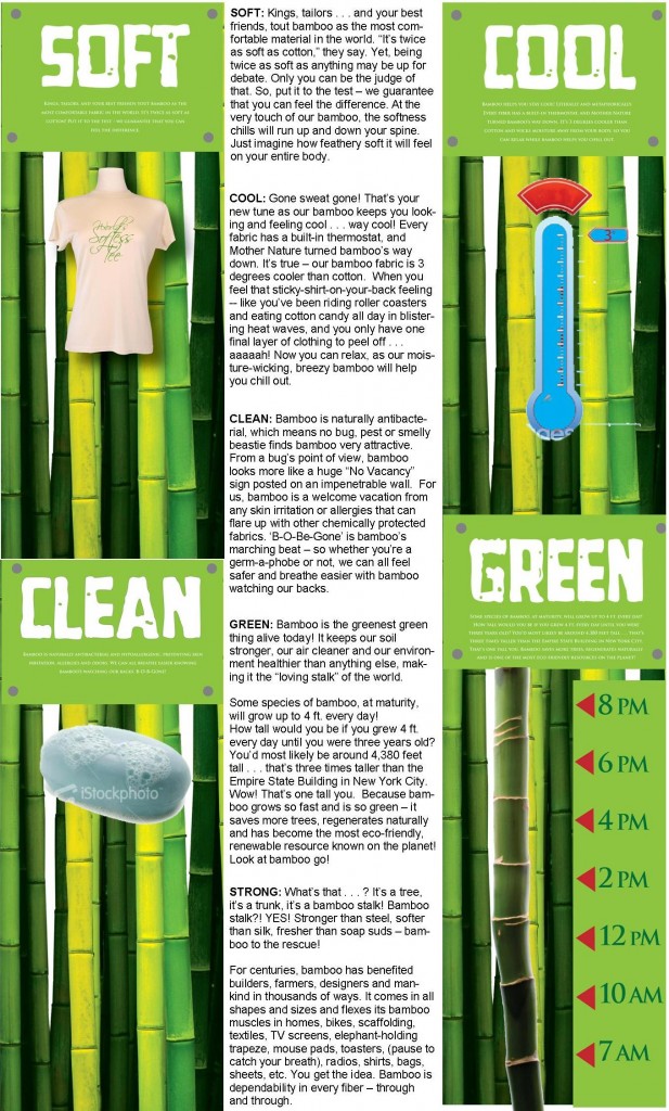 Cariloha Bamboo is Soft,Cool,Clean,Green Infographic