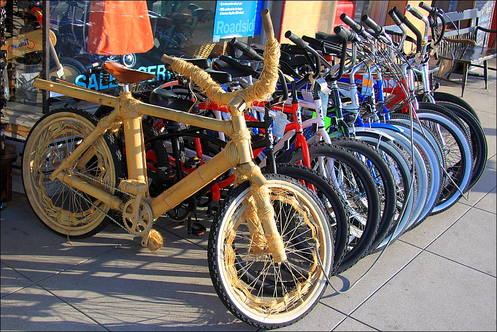 Bamboo bike on Coronado Island near San Diego, CA - photograph by loop_oh on Flickr